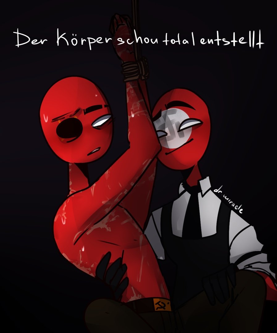 countryhumans dr.m1racle dubious_consent german_text hands_tied imminent_sex missing_eye nazi_germany_(countryhumans) song_lyrics soviet_union_(countryhumans)