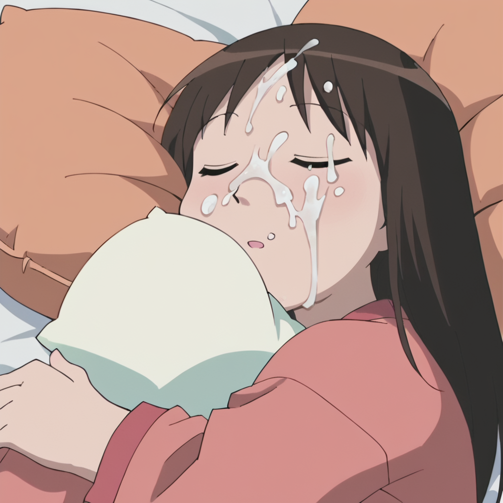 ai_generated aizumanga azumanga_daiou cum cum_on_face osaka_ayumu_kasuga sleeping somnophilia