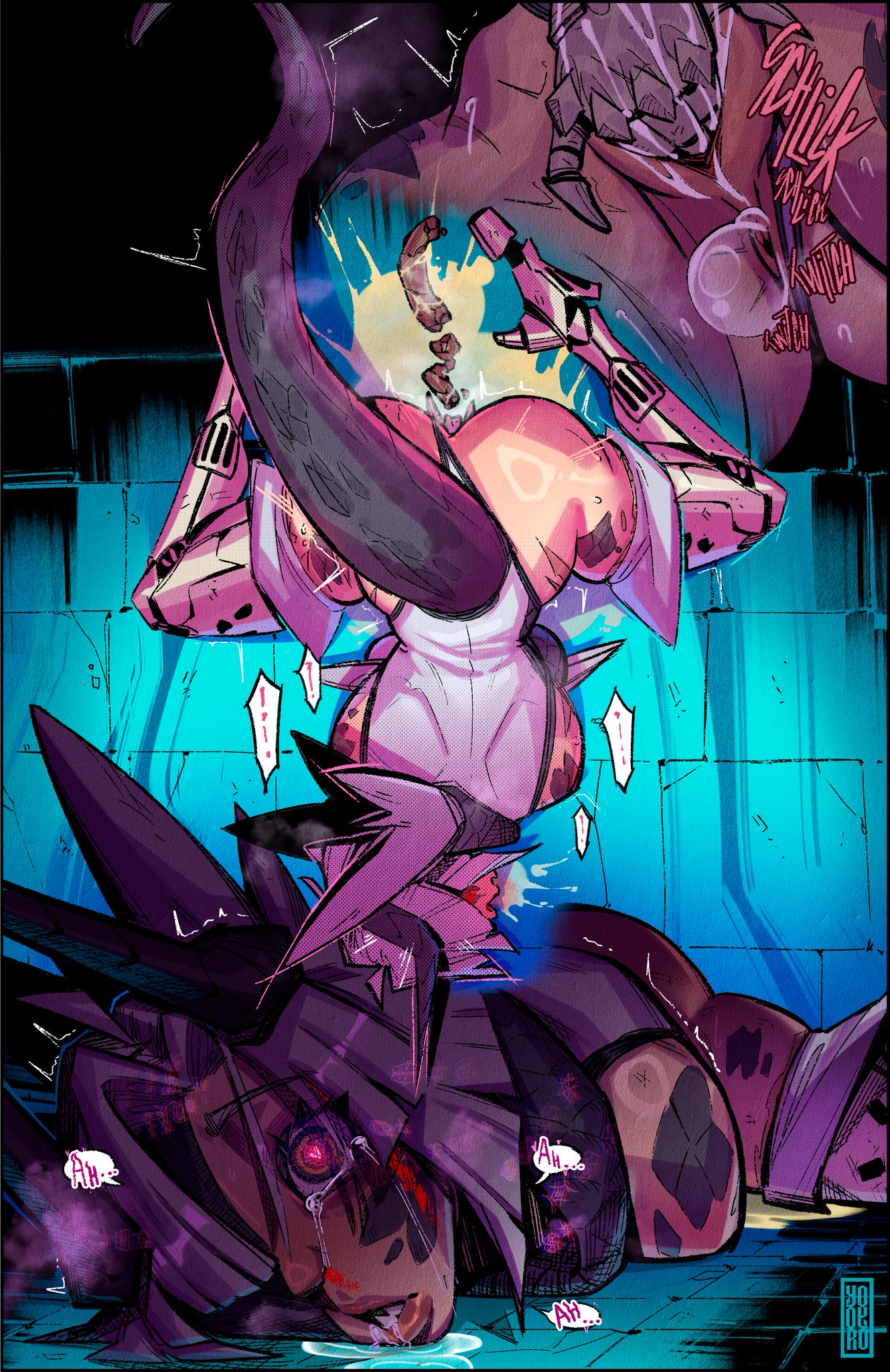 big breasts, breasts, dragonborn (dnd), dripping pussy, drooling, dungeons and dragons, exhibitionism, female, massive breasts, mind break, mouth focus, nude, on floor, open mouth, peeing, peeing self, piss puddle, pussy, pussy focus, tagme, urine, wet, yoyoro