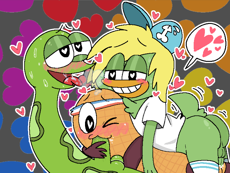 2024 :3 anal anal_sex anatid animate_inanimate anseriform anthro anthrofied anus ass ass_up avian balls beak big_butt bird blonde_hair blue_clothing blue_headwear blush blush_lines bodily_fluids bottomless breadwinners breath clothed clothing craig_(sanjay_and_craig) crossover cum digital_drawing_(artwork) digital_media_(artwork) disney disney_xd drooling duck erection feathers fellatio femboy feral fluffy food food_creature footwear fruit genital_fluids genitals green_body green_feathers grin group group_sex hair half-closed_eyes hat headgear headwear heart_eyes heart_symbol hearts_around_head jiggling legume legwear looking_pleasured male male/male male_penetrated male_penetrating male_penetrating_male mammal motion_lines narrowed_eyes nickelodeon one_eye_closed open_mouth oral peanut_(food) peanut_(pickle_and_peanut) penetration penile penis penis_size_difference plant reptile saliva sanjay_and_craig scalie sex simple_background smile snake socks speech_bubble svenniehoek swaysway sweat tail thigh_highs threesome tongue topwear trio white_clothing white_legwear white_topwear