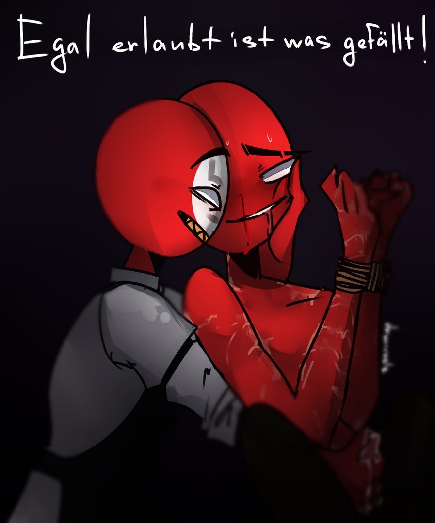 countryhumans cum dr.m1racle gay german_text handjob hands_tied nazi_germany_(countryhumans) shirtless song_lyrics soviet_union_(countryhumans)