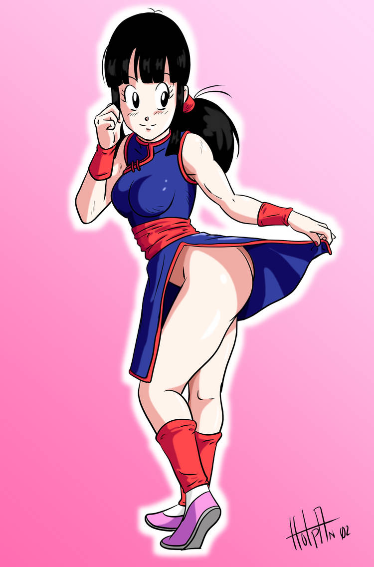 ass black_eyes black_hair chichi dragon_ball dragon_ball_z martial_arts_uniform milf