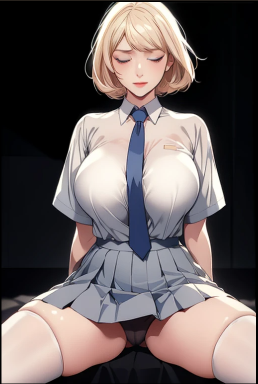 1girls ai_generated blonde_hair boarding_diary female female_focus female_only light_skin manhwa manhwa_edit school_uniform solo student uniform