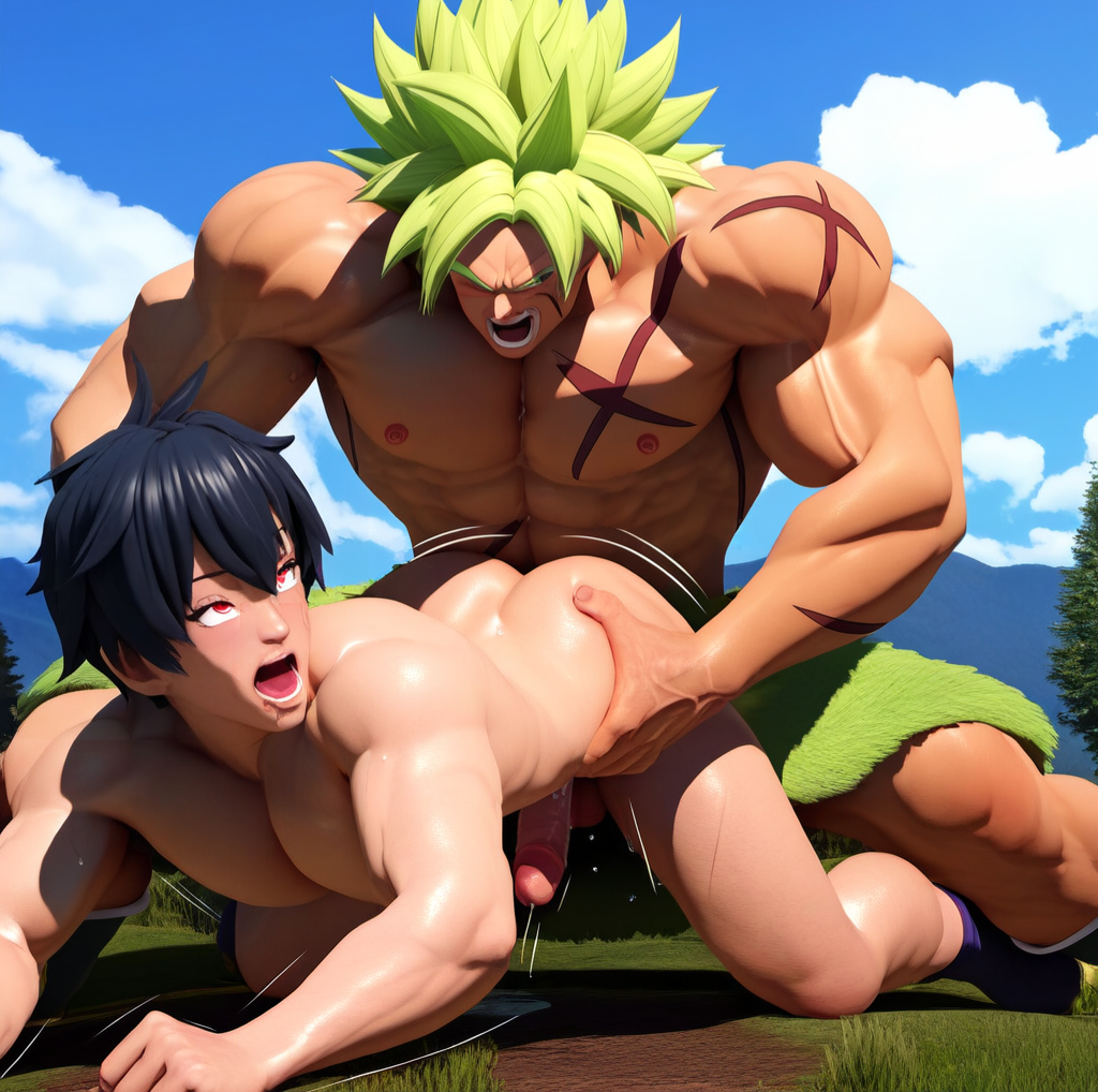 2boys 3d after_fight ai_generated anal anal_sex anos_voldigoad black_hair broly broly_(dragon_ball_super) crossover crying dark_hair defeat_sex defeated dragon_ball dragon_ball_super fucked_from_behind fucked_senseless gay homosexual humiliation male maou_gakuin_no_futekigousha open_mouth outdoors penis rape raped raped_by_enemy rough_sex weird_crossover yaoi