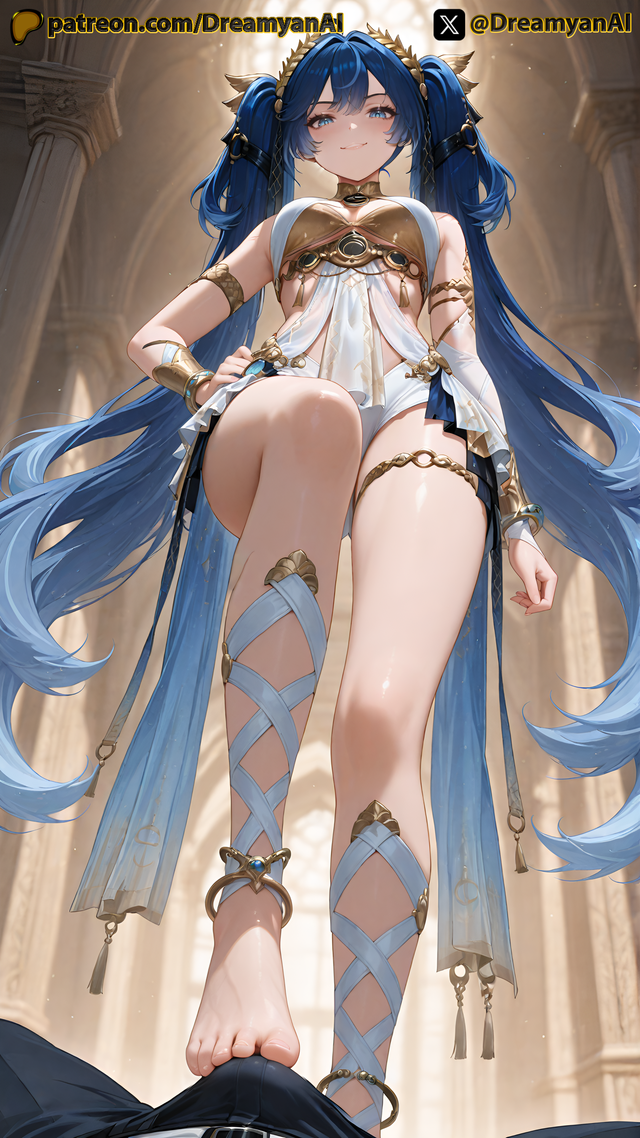 1girls, 2025, 4k, ai, ai assisted, ai generated, anime, anime style, artist name, ass, bare shoulders, bare thighs, barefoot, blue eyes, breasts, dreamyan ai, feet, female, foot fetish, footwear, full body, hi res, high quality, high resolution, highres, iuno (wuthering waves), legs, long hair, patreon, seductive, seductive eyes, seductive look, seductive pose, seductive smile, thick ass, thick thighs, thighs, toes, twintails, uncensored, white body, white skin, wuthering waves