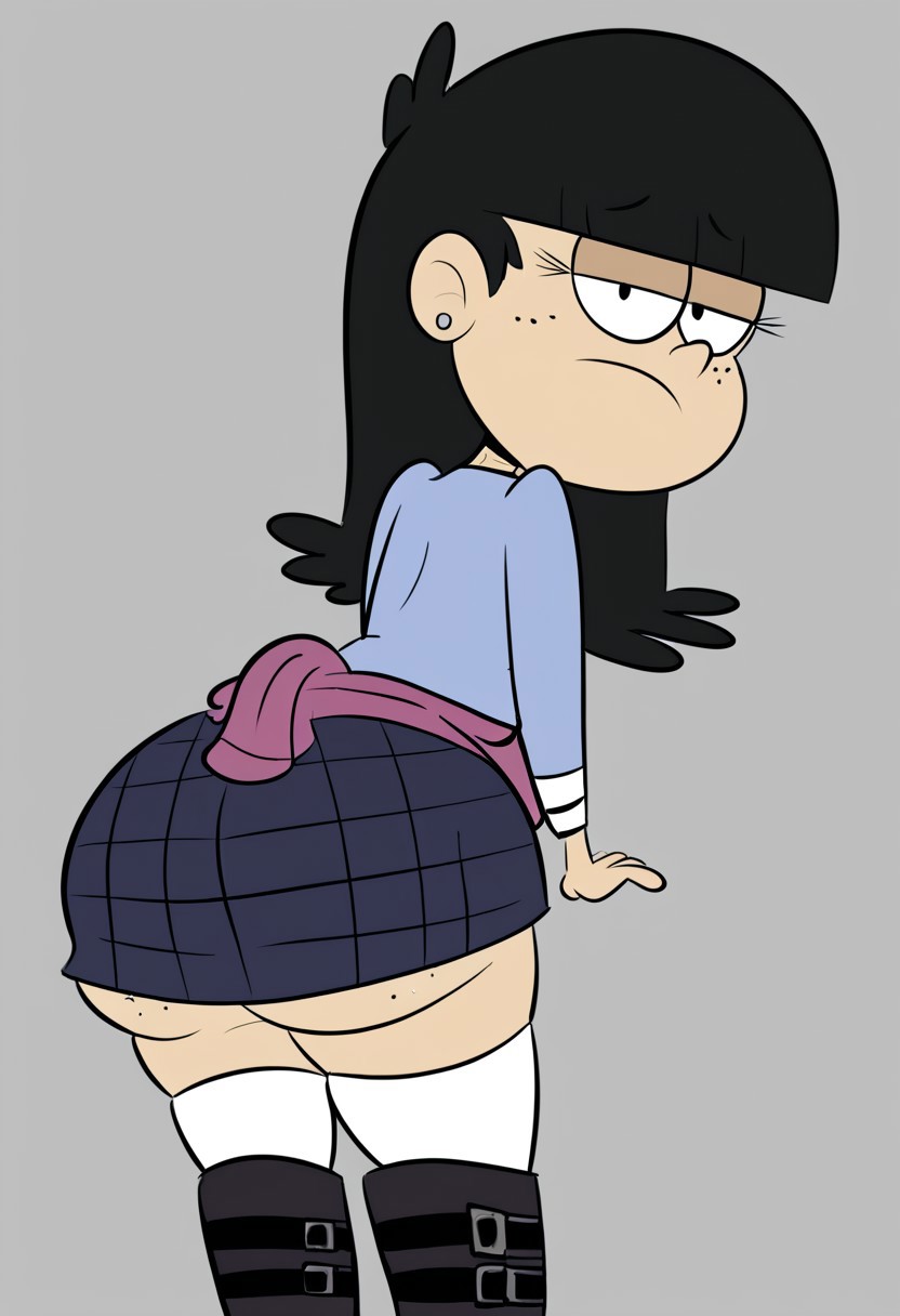 accidental_exposure annoyed ass_focus ass_too_big bending_over maggie_(the_loud_house) nickelodeon the_loud_house