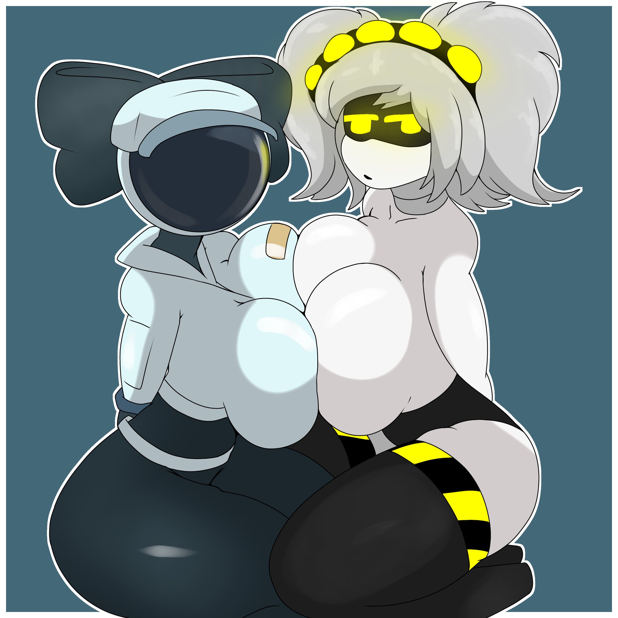 breasts, female, female only, glitch productions, huge breasts, j (murder drones), murder drones, tagme, tannicfer, tessa elliot, tessa elliot (space suit)
