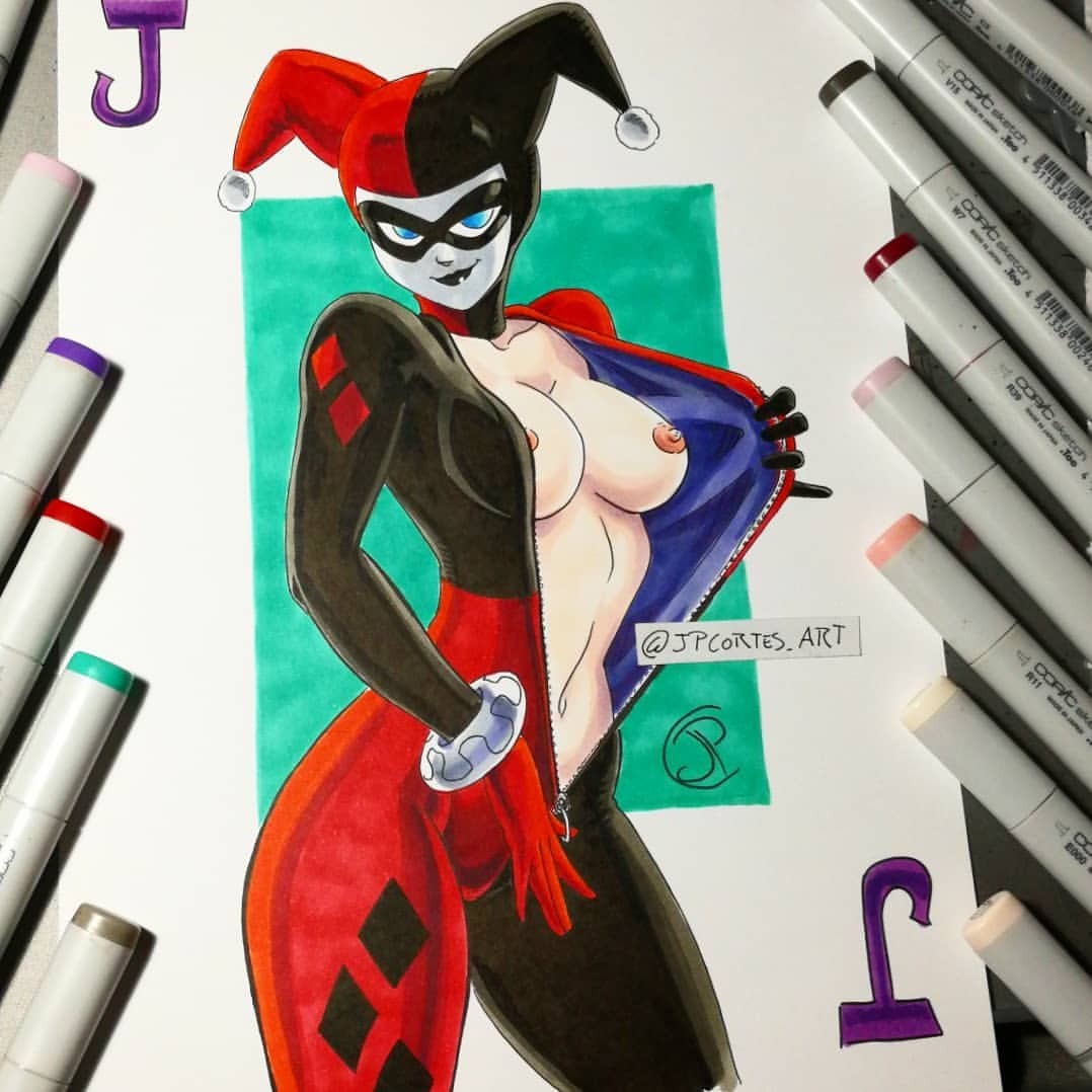 batman:_the_animated_series batman_(series) dc dc_comics dcau female harley_quinn harley_quinn_(classic) jpcortes photo_(medium) traditional_media_(artwork)