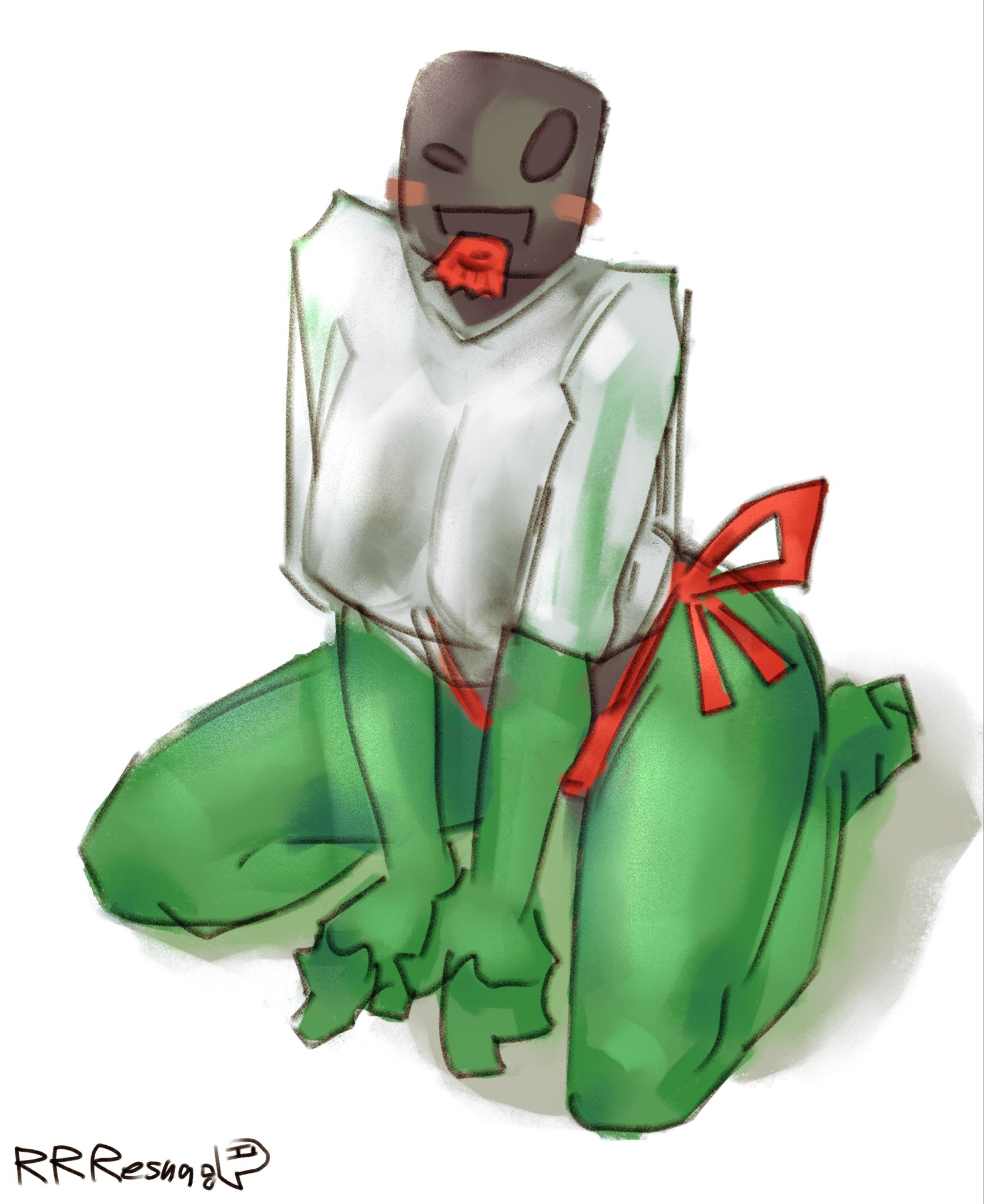 1x1x1x1 (forsaken), artist name, bikini bottom, condom in mouth, forsaken (roblox), green body, imminent sex, roblox, roblox game, robloxian, rrresna, rule 63, see through clothing, self upload, tagme, timeless 1x1x1x1