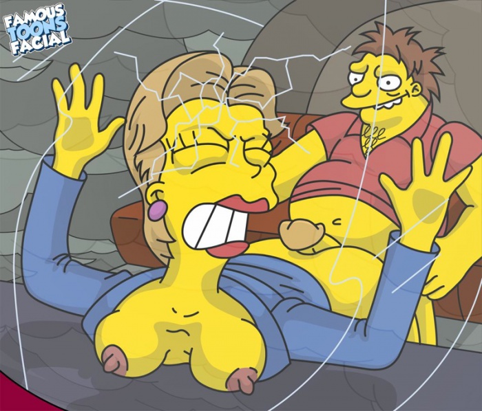 barney_gumble chloe_talbot famous-toons-facial matt_groening_(copyright) the_simpsons