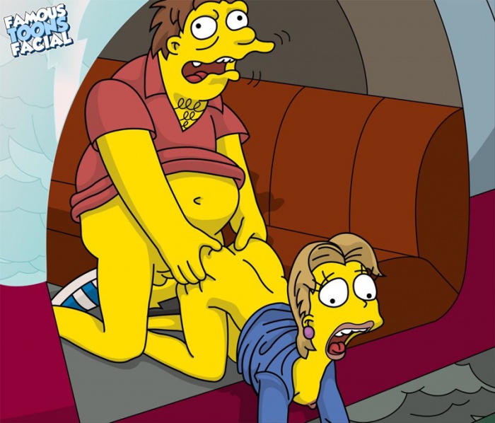 barney_gumble chloe_talbot famous-toons-facial matt_groening_(copyright) sex the_simpsons