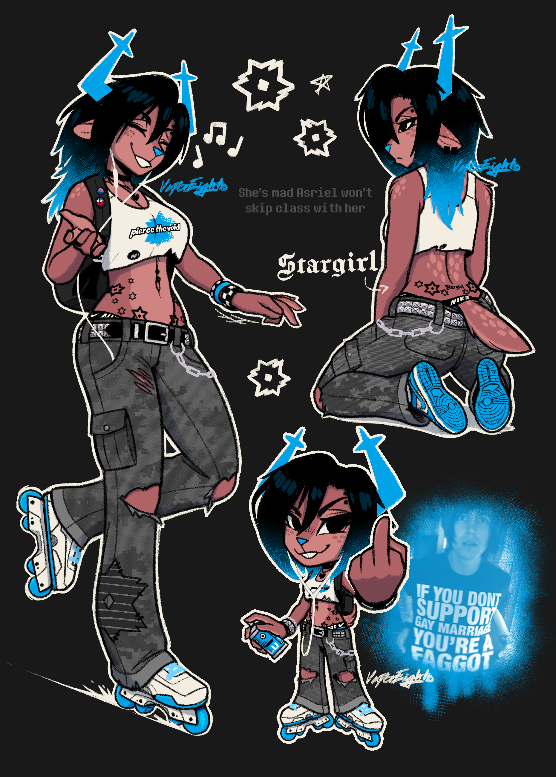 2025, antlers, ass, black hair, december holiday, deer ears, deer tail, deltarune, dess holiday, digital media (artwork), doodle, meme, reference sheet, sheet, short hair, snout, solo, suggestive, suggestive look, tail, vaporeight