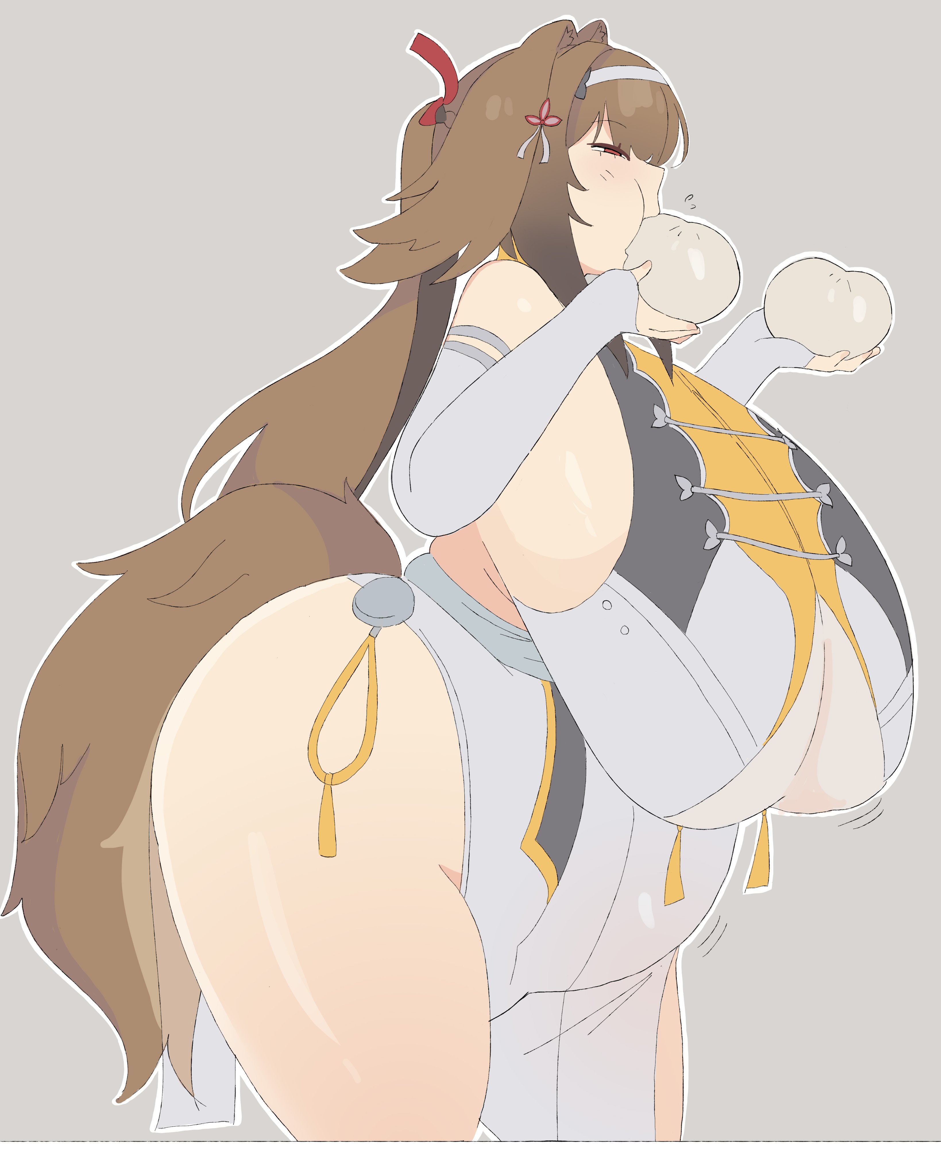 1girls, chubby, chubby female, female, female only, gigantic breasts, huge breasts, napolitane, standing, weight gain