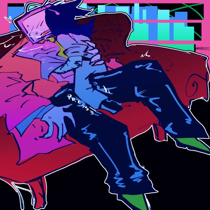 deltarune, deltarune chapter 3, dwarfism, hand under clothes, heavy breathing, humping leg, making out, male, male/male, midget, rexhouse , size difference, spamton g spamton, tenna (deltarune)