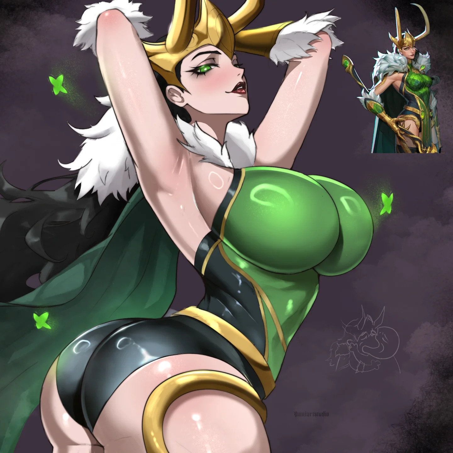 1girls, big ass, big breasts, female, female only, genderswap, genderswap (mtf), lady loki, lady loki (marvel rivals), loki (lady loki), loki (marvel rivals), loki (marvel), marvel, marvel comics, marvel rivals, omniartstudio, rule 63, thick thighs, voluptuous