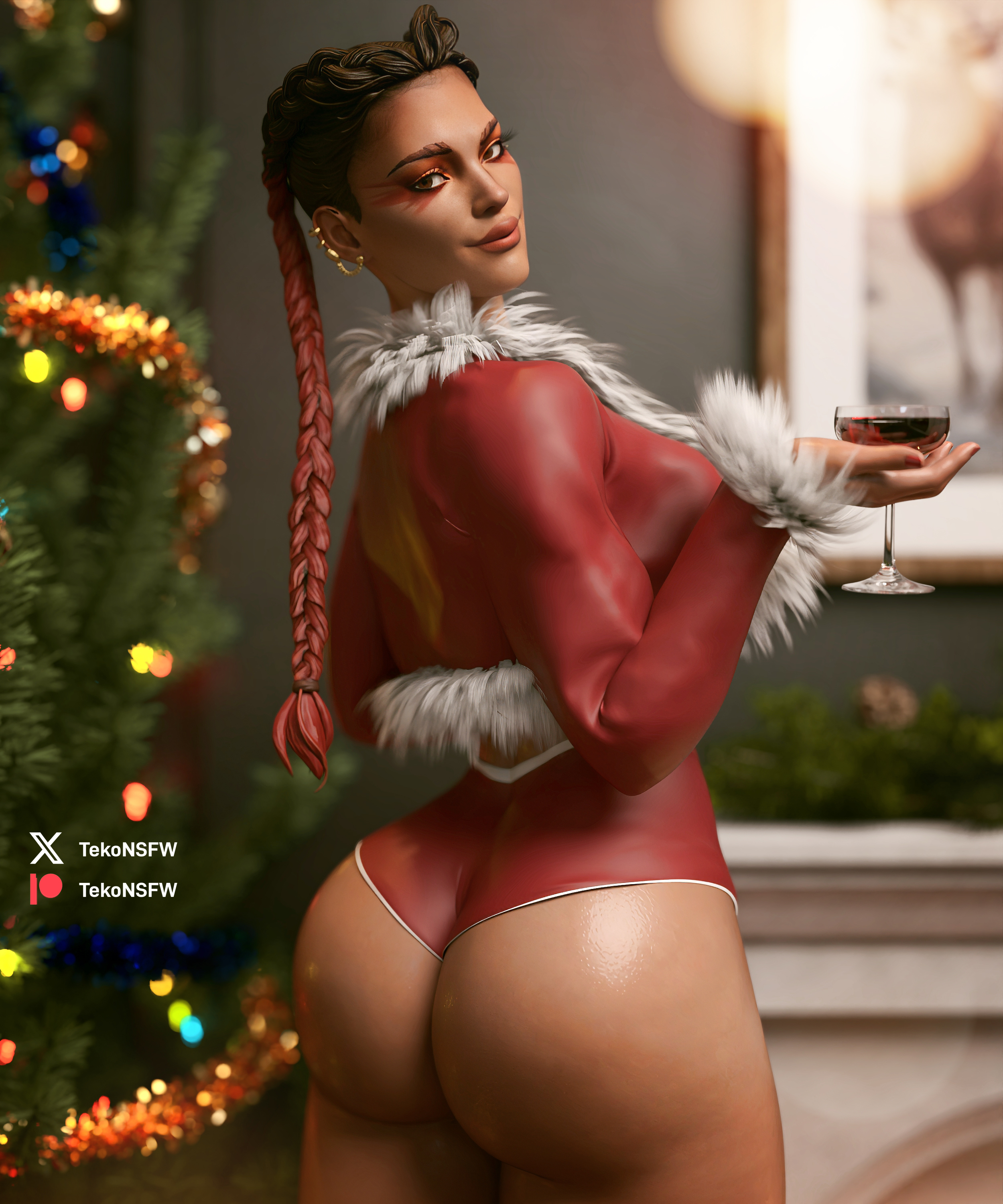 1girls, 3d, apex legends, ass, big ass, big booty latina, braided hair, female, female only, loba (apex legends), long hair, solo, tagme, tekonsfw