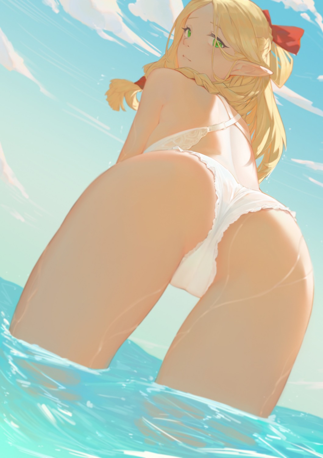 ass, dress, dungeon meshi, girl, marcille donato