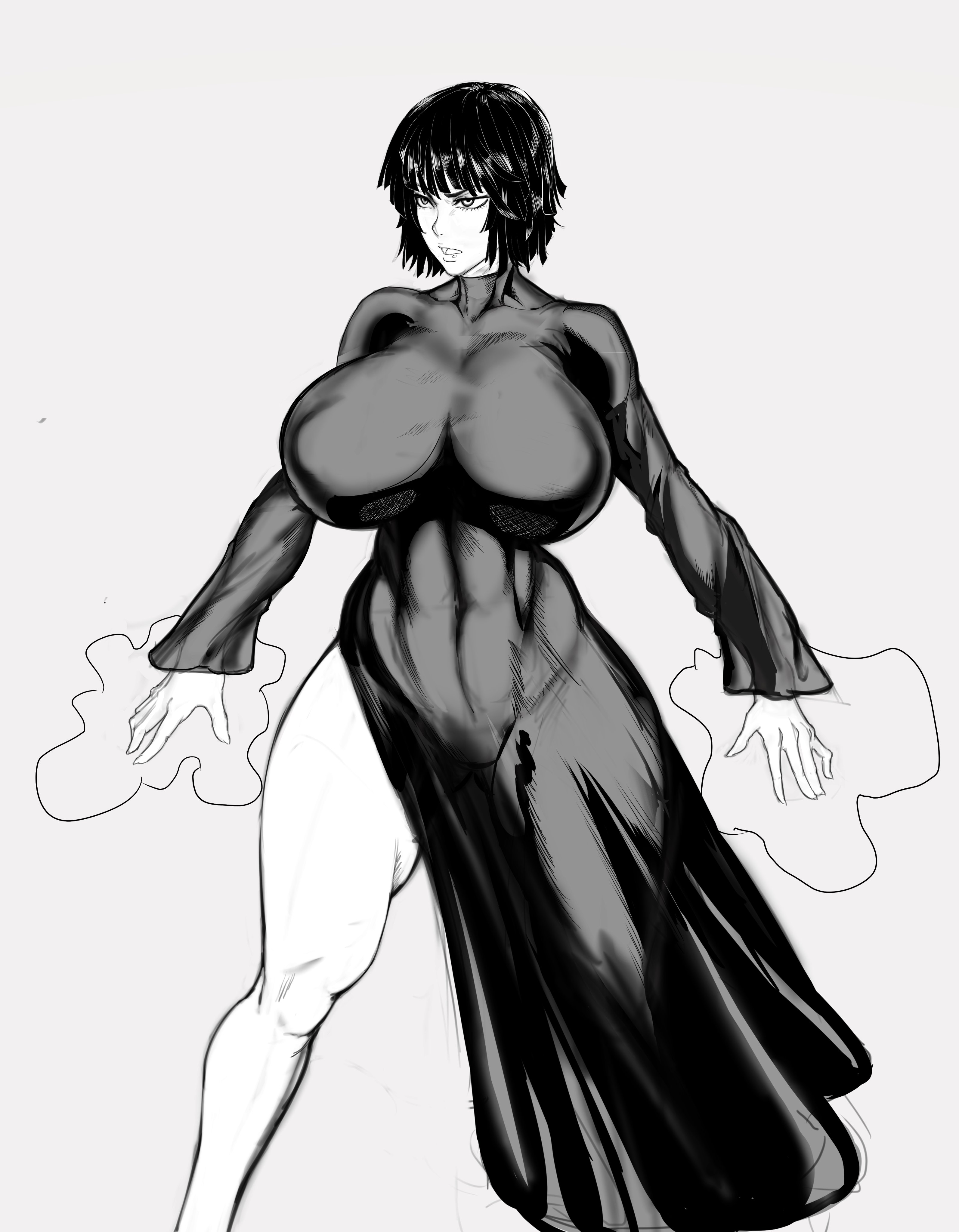 1girls, breasts, dress, female, fubuki (one-punch man), huge breasts, one-punch man, supersolenoid, tagme