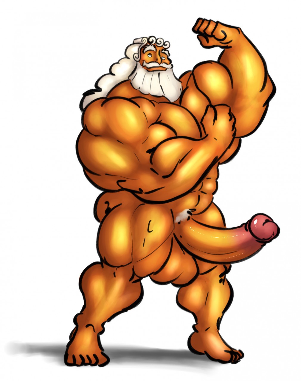 balls deity disney erection hercules_(disney) human humanoid hyper_muscles male male_only muscles penis solo testicles uniparasite zeus zeus_(hercules)