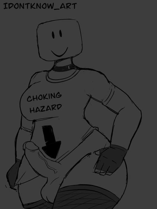 1futa, bald, balls, bottomless, breasts, erection, futa only, futanari, idontknow art, intersex, no pants, noob, penis, roblox, robloxian, shirt, solo futa, source request, text, text on clothing, thighhighs, thighs