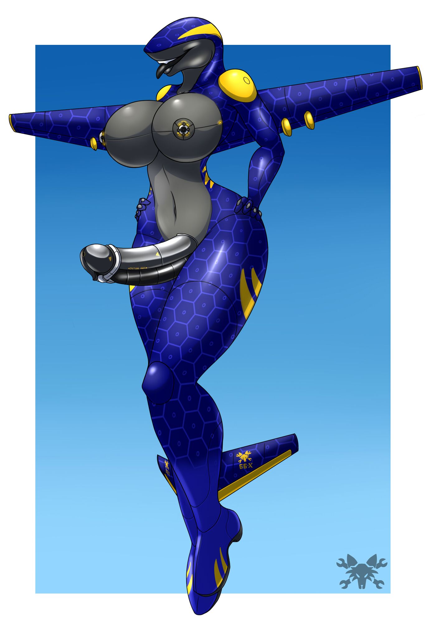 1futa aeromorph aircraft aircraft_humanoid airplane anthro big_breasts breasts dickgirl futa_only futanari intersex living_aircraft living_machine machine metalfoxxx penis pose requiem solo standing uav