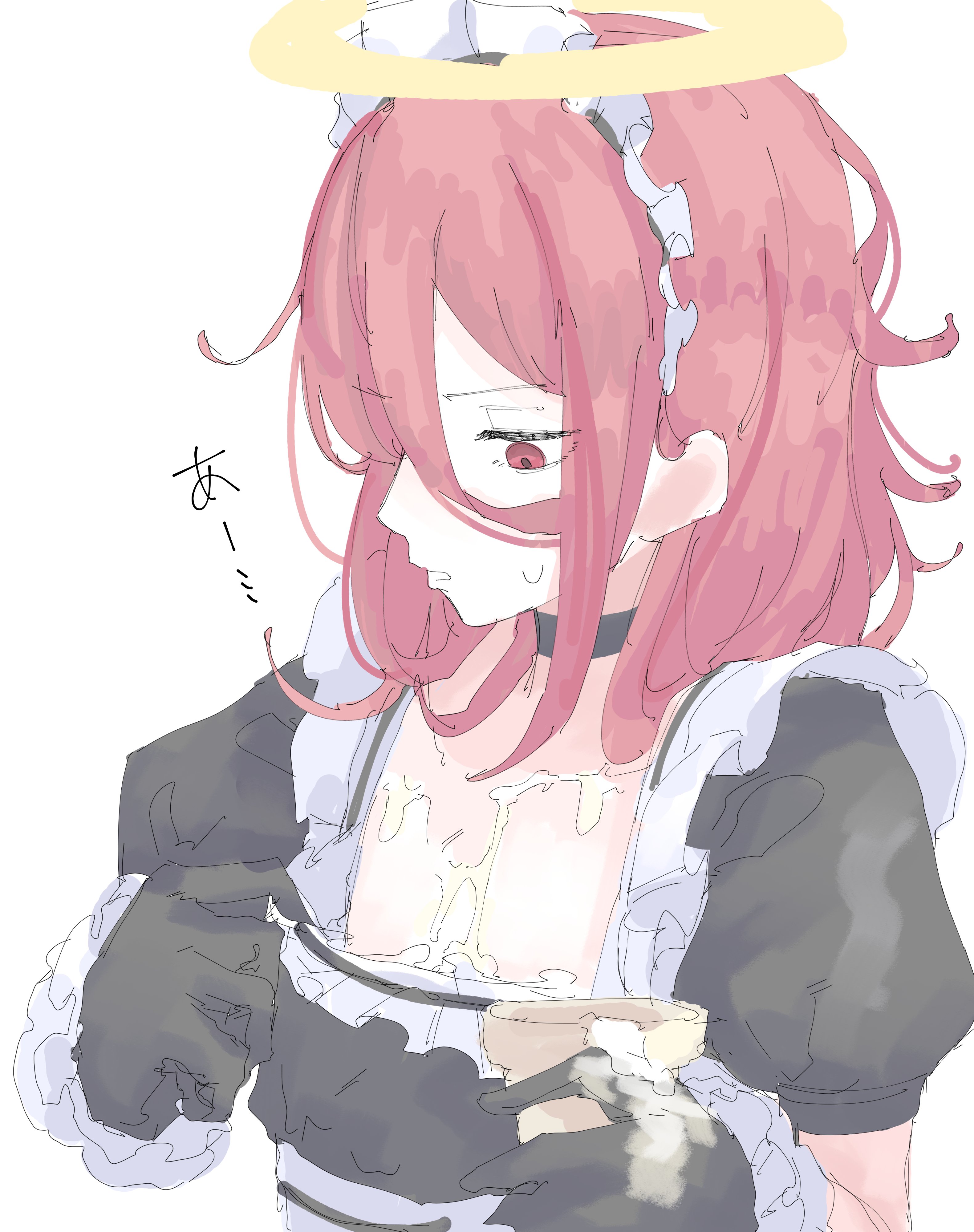 angel devil (chainsaw man), angel wings, chainsaw man, femboy, maid, maid uniform, male, male only, mocaht8