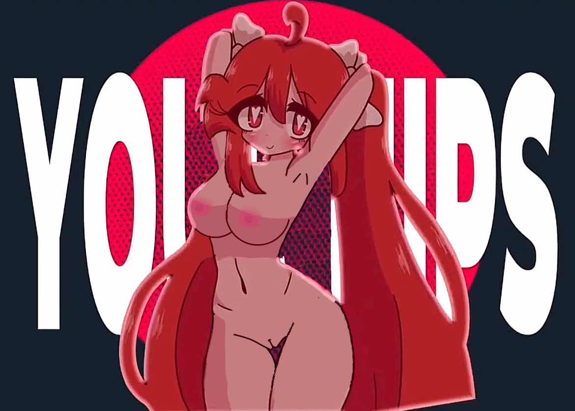 armpits, bonzomcbonbon, breasts, edit, female, ketchup (bonzomcbonbon), long hair, naked, thick thighs