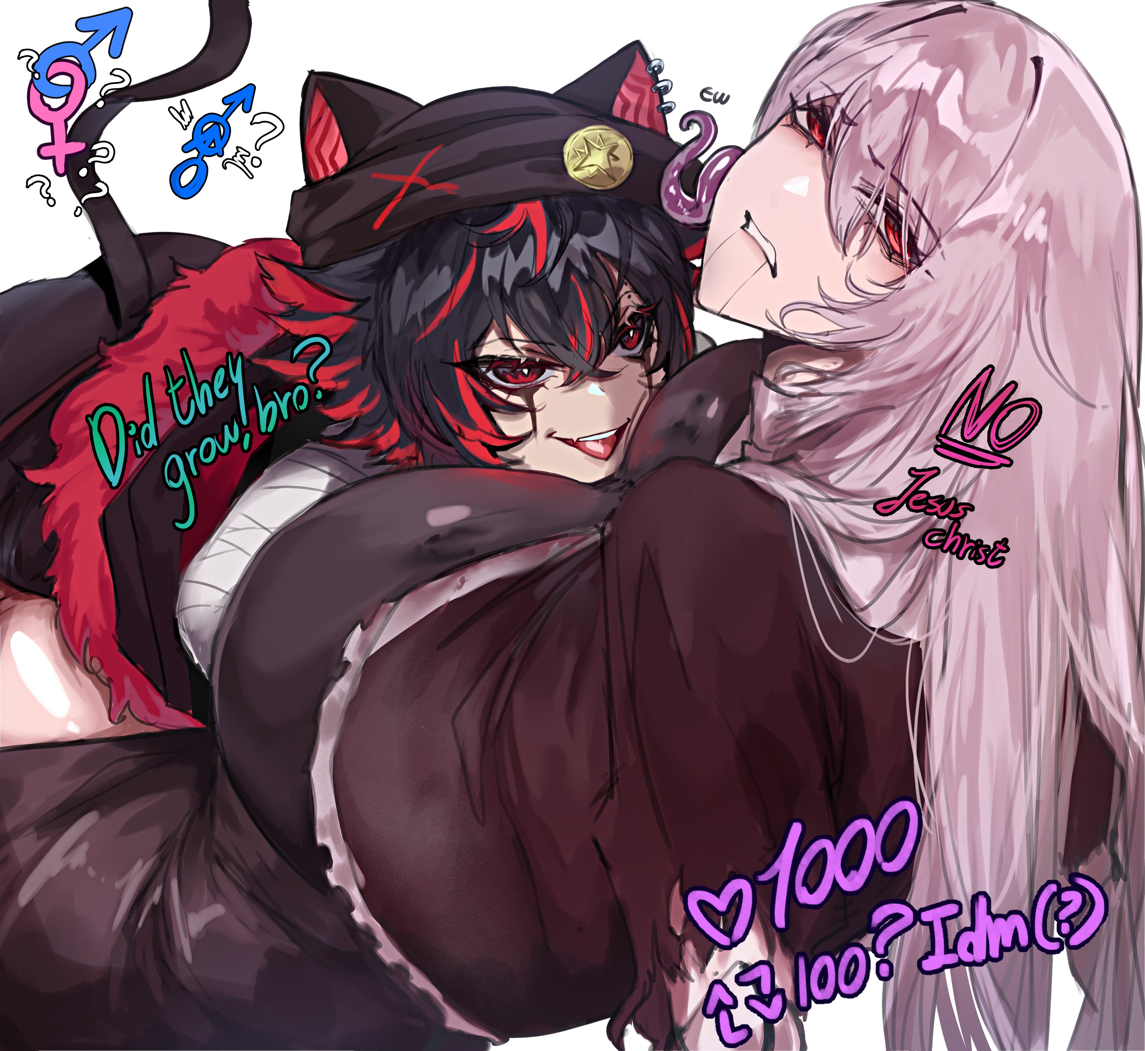 1boy1girl, 2boys, big breasts, breast grab, breasts bigger than head, bros being bros, cat ears, dog ears, dog tail, doll, doll joints, face in breasts, gay, gay domination, gay male, gothic, gothic lolita, head between breasts, huge breasts, imminent penetration, imminent rape, imminent sex, indie virtual youtuber, jaz wispsings, kuro kurenai, living doll, looking away, looking back, male, marionette, monster girl, mtf transformation, nun, nun outfit, nun's habit, pirate, porcelainmaid, puppet, sadistic, small but hung, small dom big sub, smaller male, streamer, tentacle, twitch.tv, virtual youtuber, vshojo, vtuber, vtuberfanart, white hair