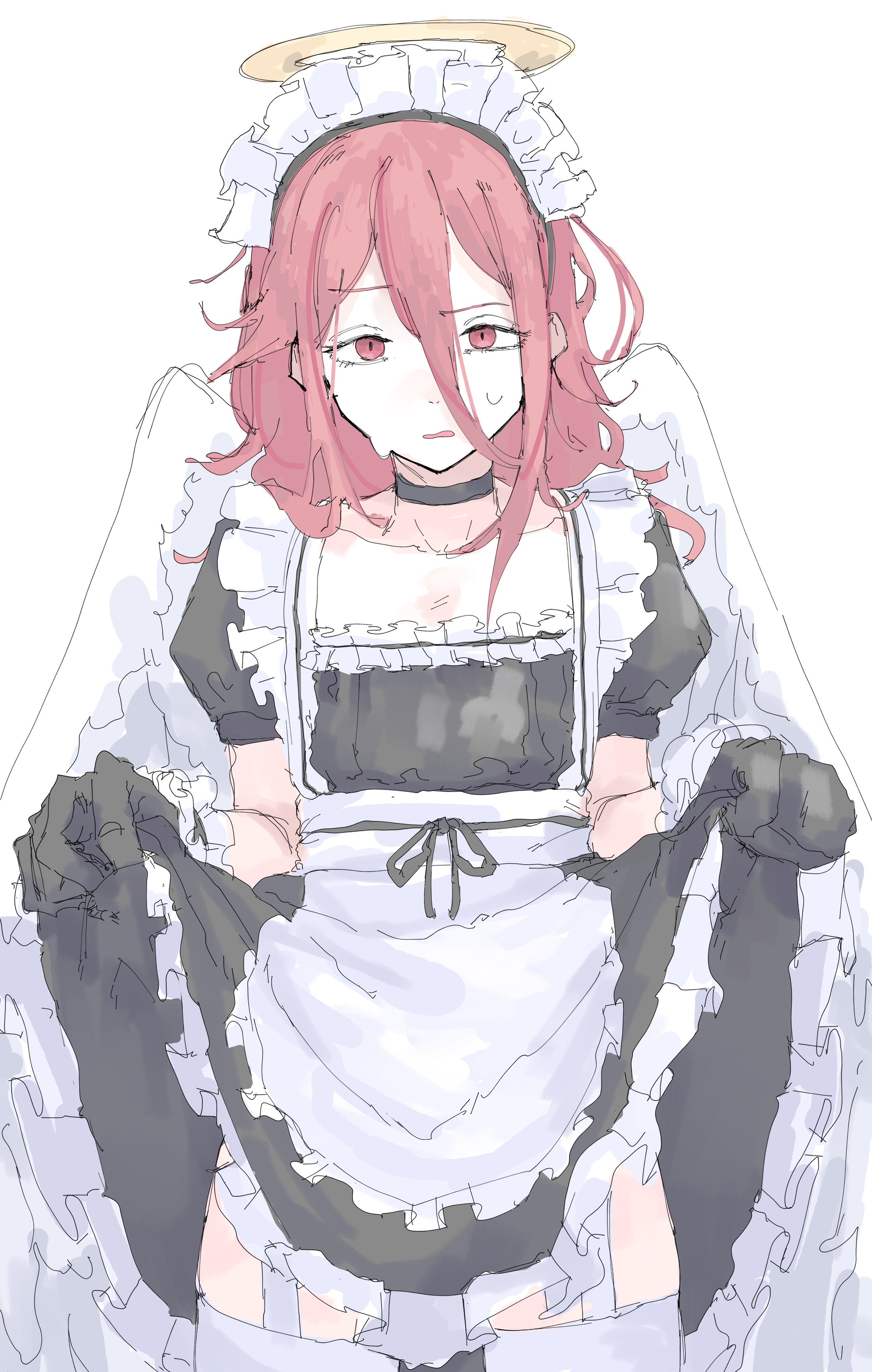 angel devil (chainsaw man), chainsaw man, femboy, maid, maid uniform, male, male only, mocaht8