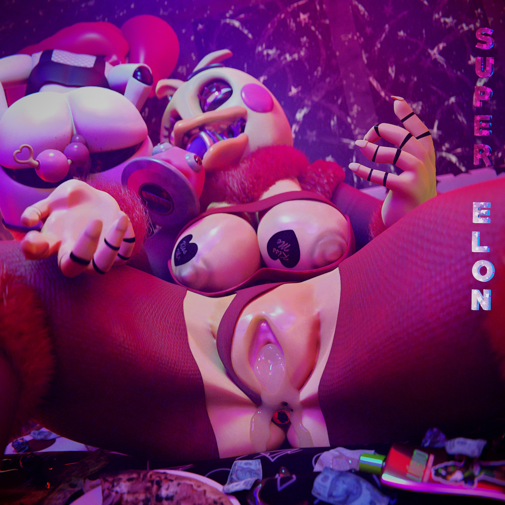 2girls, 3d, animatronic, ass, avian, avian humanoid, beak, big ass, big breasts, big thighs, breasts, bust, busty, chest, chicken, chicken girl, chicken humanoid, circus baby (fnaf), clown, clown girl, cum, cum in pussy, cum inside, cupcake (fnaf), curvaceous, curvy, curvy figure, female, five nights at freddy's, five nights at freddy's 2, five nights at freddy's: sister location, hips, hourglass figure, huge ass, huge breasts, huge thighs, large ass, large breasts, large thighs, legs, mature, mature female, pussy, scottgames, slim waist, summer baby (rynfox), summer of 87 baby, super elon, thick, thick hips, thick legs, thick thighs, thighs, toy chica (fnaf), toy chica (super elon), voluptuous, waist, wide hips, wide thighs, yellow body, yellow skin, yellow-skinned female