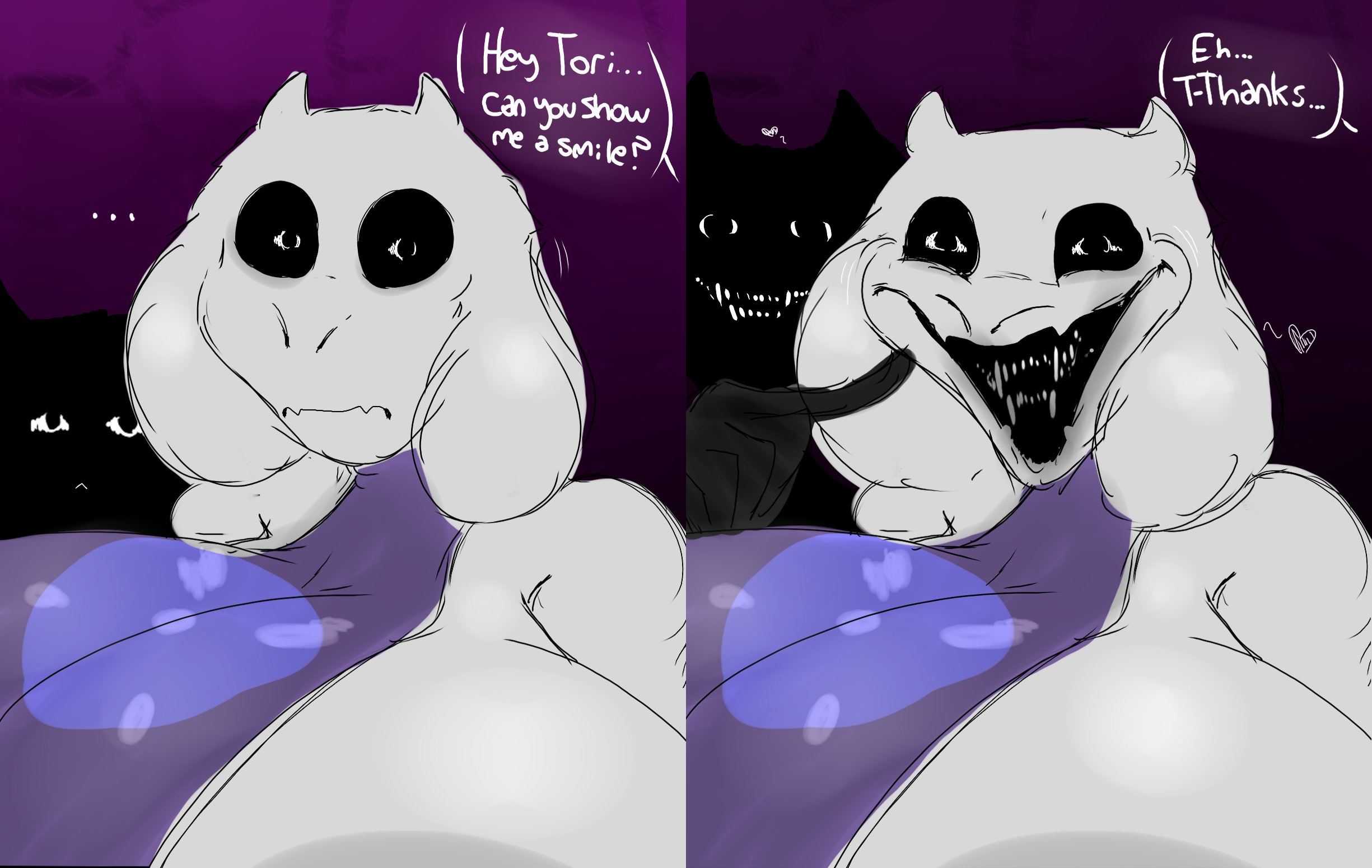 big breasts, breasts, cleavage, creepy eyes, creepyriel (nicolaowo), female, fevertale, furry, huge breasts, milf, monster, monster girl, nicolaowo, nightmare fuel, nightmare waifu, scary, scary face, tagme, toriel, toriel (fevertale), undertale