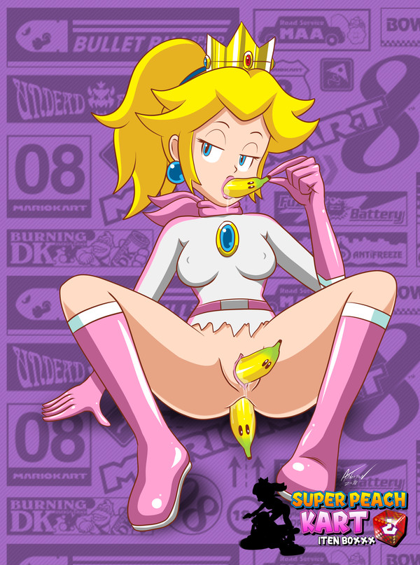 anal andersonicth anus ass banana blonde_hair blue_eyes boots breasts clothing crown double_insertion double_penetration earrings female female_only fruit gloves insertion mario_(series) mario_kart masturbation medium_breasts nintendo nipple_bulge nipples oral oral_insertion partially_clothed presenting presenting_pussy princess princess_peach pussy pussy_juice ripped_clothing solo spread_legs spreading vaginal_insertion vaginal_penetration