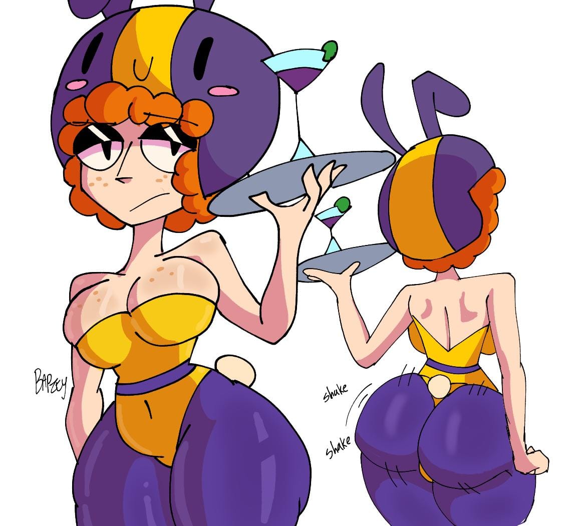 bapzey_bot_(artist) bea_(brawl_stars) big_ass big_breasts brawl_stars bunny_ears bunny_girl bunnysuit supercell