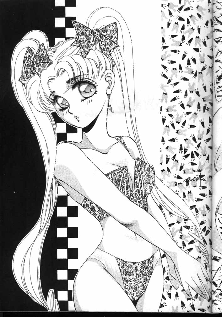 1990s 1992 1girls 20th_century bishoujo_senshi_sailor_moon bow bra female office_neko panties small_breasts tagme usagi_tsukino