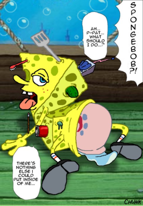 anal_vore anthro chunk english english_text gary_the_snail looking_back male_only nickelodeon parody sheldon_j._plankton spongebob_squarepants spongebob_squarepants_(character) tongue_out vore