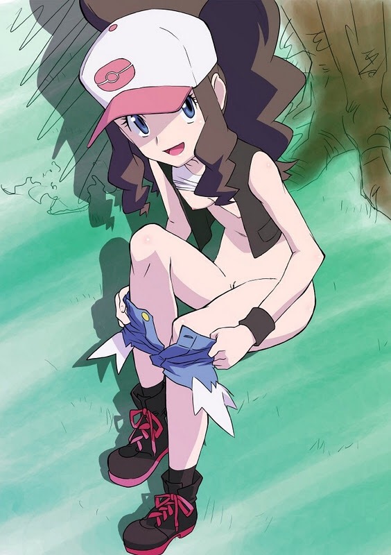 1girls, areolae, artist request, ass, belly, boots, breasts, brown hair, denim shorts, dressing, exhibitionism, exposed breasts, female, female only, hat, hilda (pokemon), human, jacket, long hair, looking at viewer, navel, nintendo, nipples, no bra, no panties, nude, open mouth, pokemon, pokemon bw, ponytail, pussy, shadow, shirt, shirt lift, shoes, shorts, sitting, small breasts, smile, solo, tongue, top-down bottom-up, tree