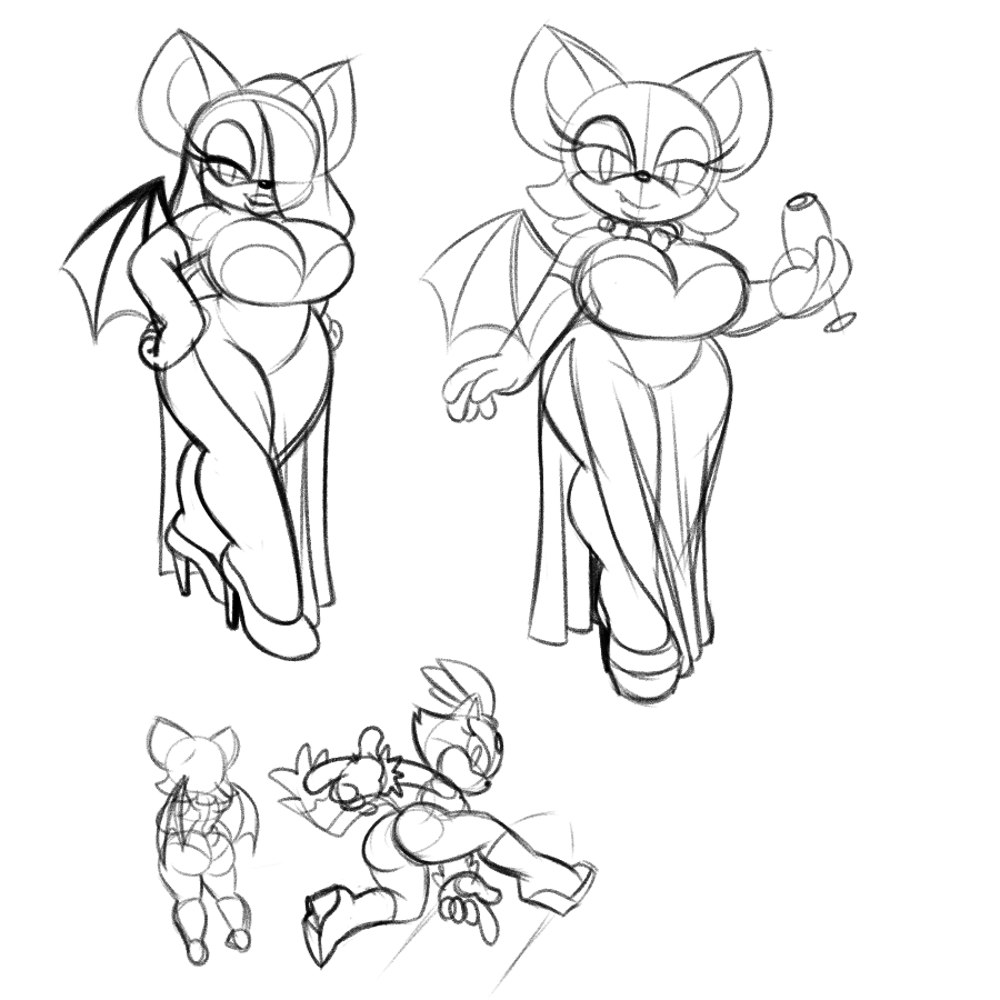 anthro ass bat big_ass big_breasts blaze_the_cat breasts dress eyelashes eyes feline omegasunburst rouge_the_bat sega sonic_(series) sonic_adventure sonic_adventure_2 sonic_rush sonic_the_hedgehog_(series) wine_glass wings