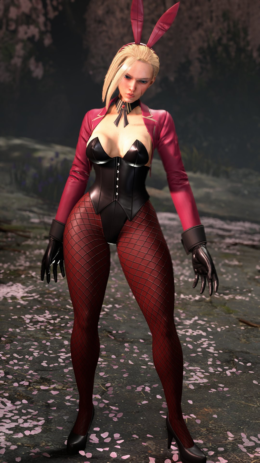 3d big_breasts blonde_hair bob_cut bunny_costume bunny_ears bunny_girl bunnysuit cammy_white face_scar fishnets gloves high_heels ingame_model mod scar sf_screenshot slim_waist street_fighter street_fighter_6 thick thick_ass thick_legs thick_thighs wide_hips