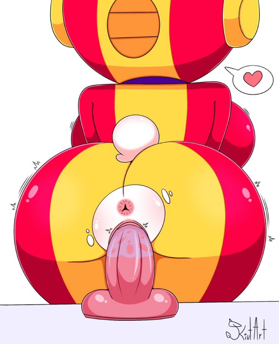 ass, big ass, big breasts, brawl stars, breasts, cony (line), dildo, dildo in ass, female, furry, horny, kiut arts, line (app), line friends, max (brawl stars), rabbit, ripped clothing, torn clothes