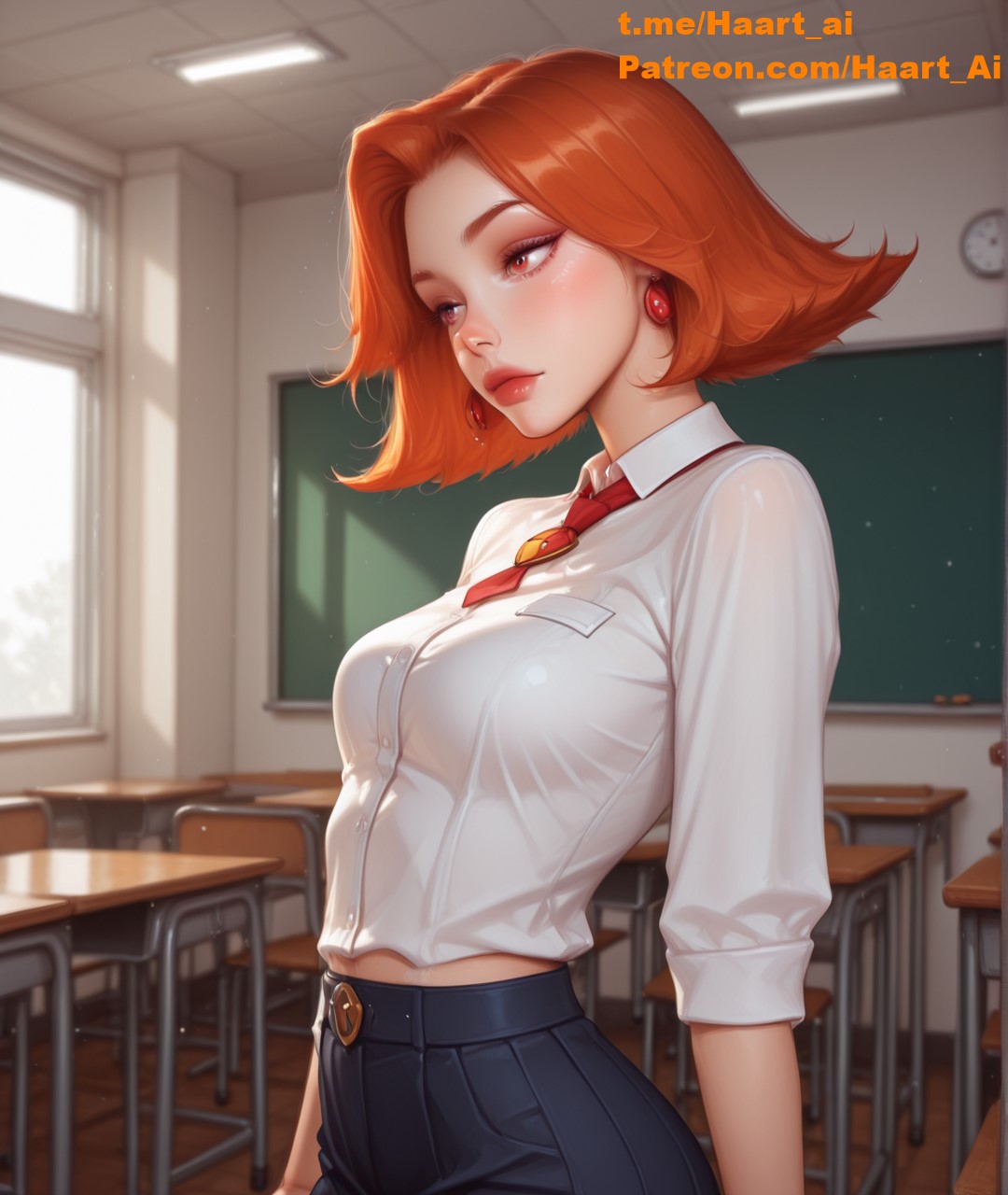 ai_generated dota dota_2 ginger haart_ai lina orange_eyes orange_hair red_hair school_uniform