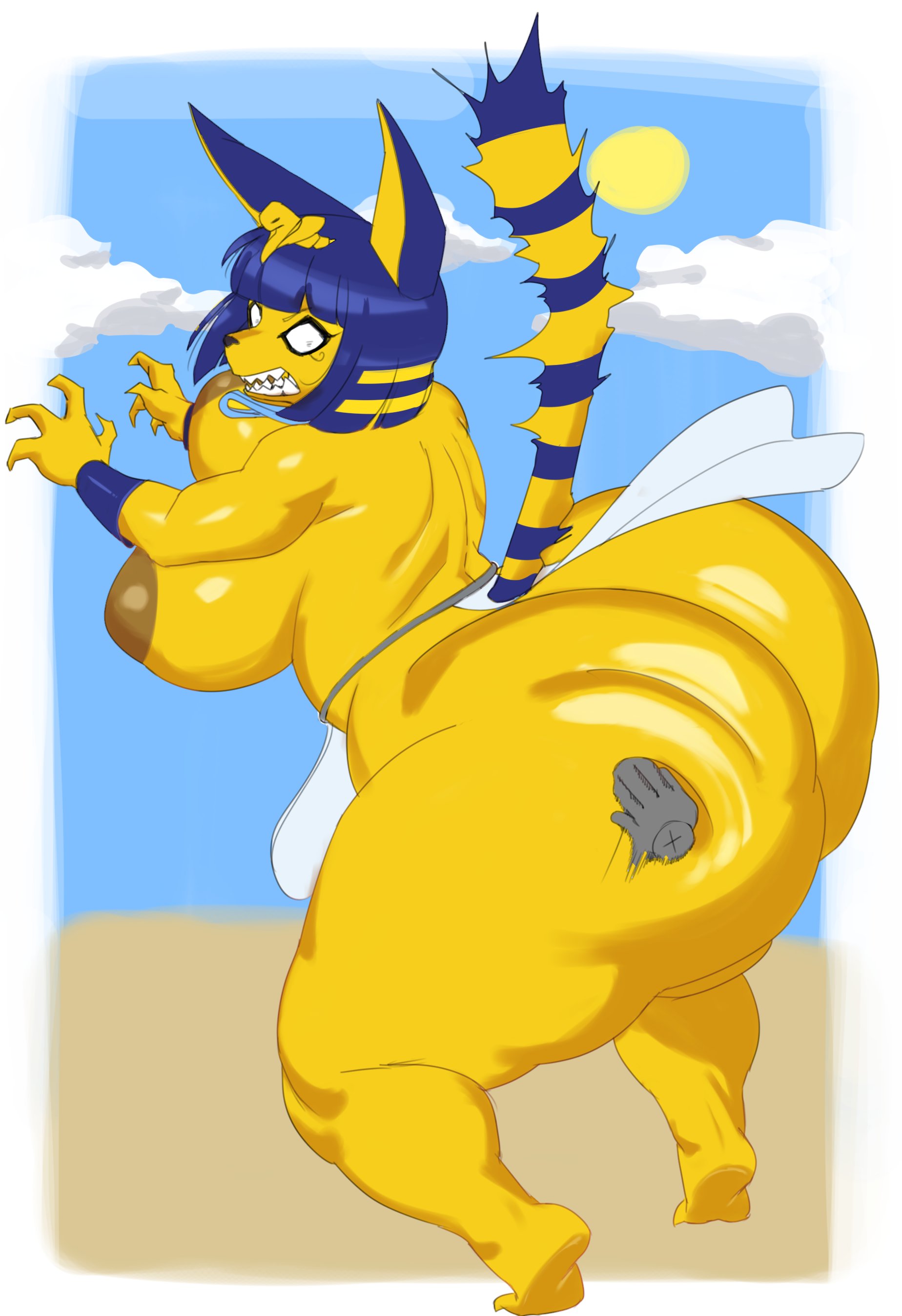 1girls, 1other, 2024, 2d, 2d (artwork), 2d artwork, ambiguous gender, animal crossing, ankha, ankha (animal crossing), anthro, areola, areolae, ass, big areola, big areolae, big ass, big breasts, big butt, big hips, big thighs, blue fur, blue hair, blue-haired female, breasts, bubble butt, cat ears, cat girl, cat humanoid, cat tail, catgirl, claws, cloud, clouds, color, colored, curvaceous, disembodied hand, duo, duo focus, fat ass, fat butt, felid, felid humanoid, feliid, feline, feline humanoid, felis, female, female focus, furry, furry ears, furry female, furry tail, hips, huge ass, huge boobs, huge breasts, huge butt, huge hips, huge thighs, jjsinchan, nails, outside, shading, sharp nails, slap, slapping, slapping ass, slapping butt, smack, smacking, smacking ass, smacking butt, spank, spanked, spanked ass, spanked butt, spanking, spanking ass, spanking butt, suggestive, sun, suprised, suprised expression, suprised eyes, suprised face, suprised look, tagme, tail, teeth, teeth showing, teeth visible, thick ass, thick butt, thick hips, thick thighs, thighs, voluptuous, voluptuous body, wide ass, wide butt, wide hips, wide thighs, yellow body, yellow hair, yellow-haired female