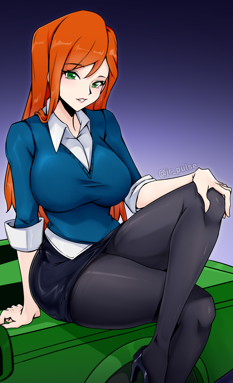 1girls, ben 10, ben 10 alien force, cartoon network, female, fully clothed, gwen tennyson, gwen tennyson (alien force), jrpuls3, not porn, solo, tagme, teenage female, teenager