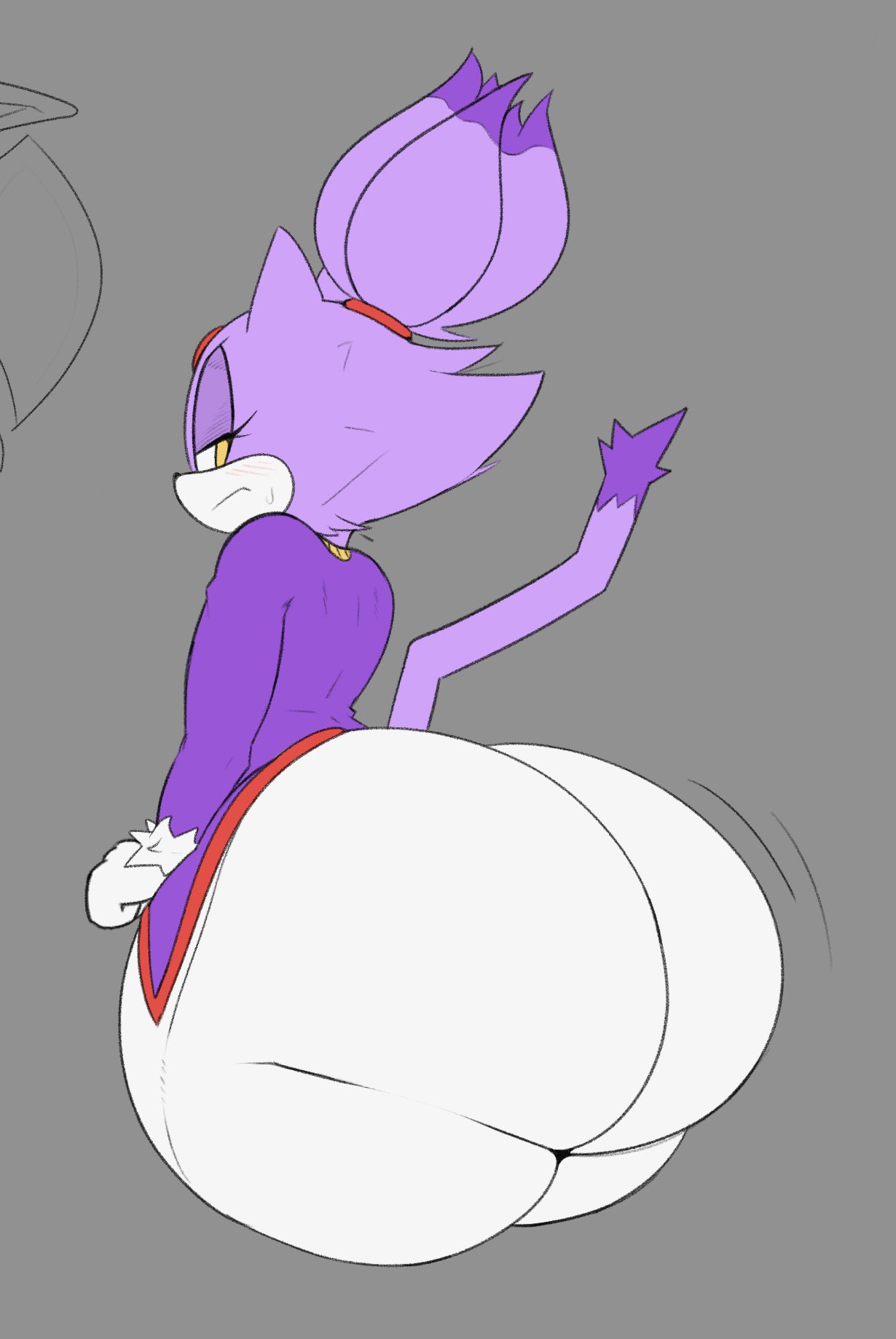 25circle big_ass blaze_the_cat bottom_heavy bubble_butt female furry huge_ass large_ass sega small_breasts solo sonic_(series) thick_thighs wide_hips