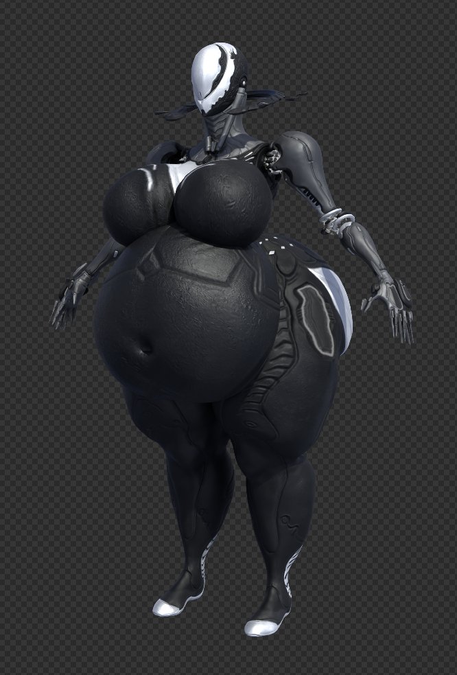 bbw big_breasts breasts cleavage female gyre_(warframe) huge_breasts overweight qzk_forte thick_thighs warframe wide_hips