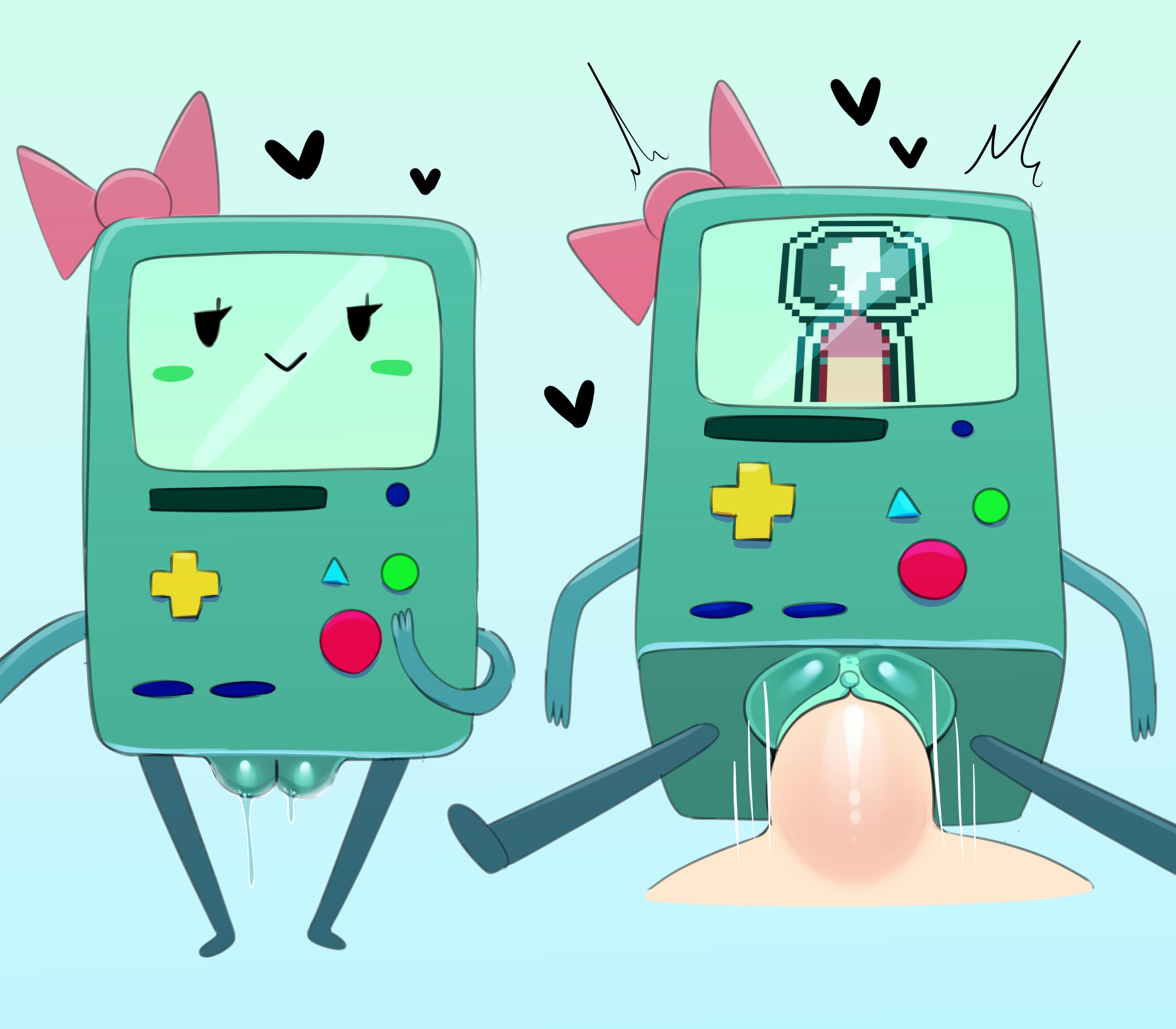 adventure time, bmo, cartoon network, cum, cum in uterus, cum inside, female, human, human/robot, impregnation, innie pussy, mob face, pussy, robot, sex, solo, solo focus, somescrub, vaginal penetration