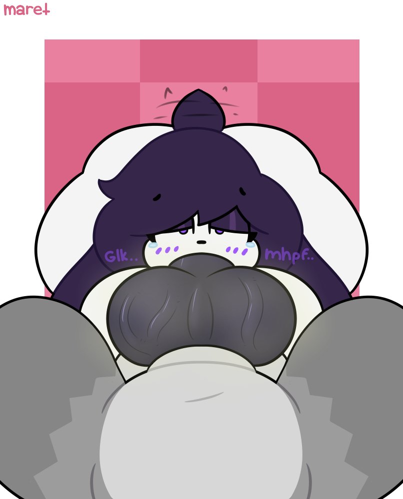2023, 2d, anthro, black hair, bunny, bunny boy, bunny ears, cock hungry, couple, devouring cock, evilfiendish, eyes rolling back, fellatio, femboy, fur, furry, grey fur, knot, knotted penis, lagomorph, mare (evilfiendish), nonbinary, orio (nonbinary bunny), purple eyes, rabbit, rabbit boy, tears, tears of pleasure, veiny penis, wagging tail, whore eyes