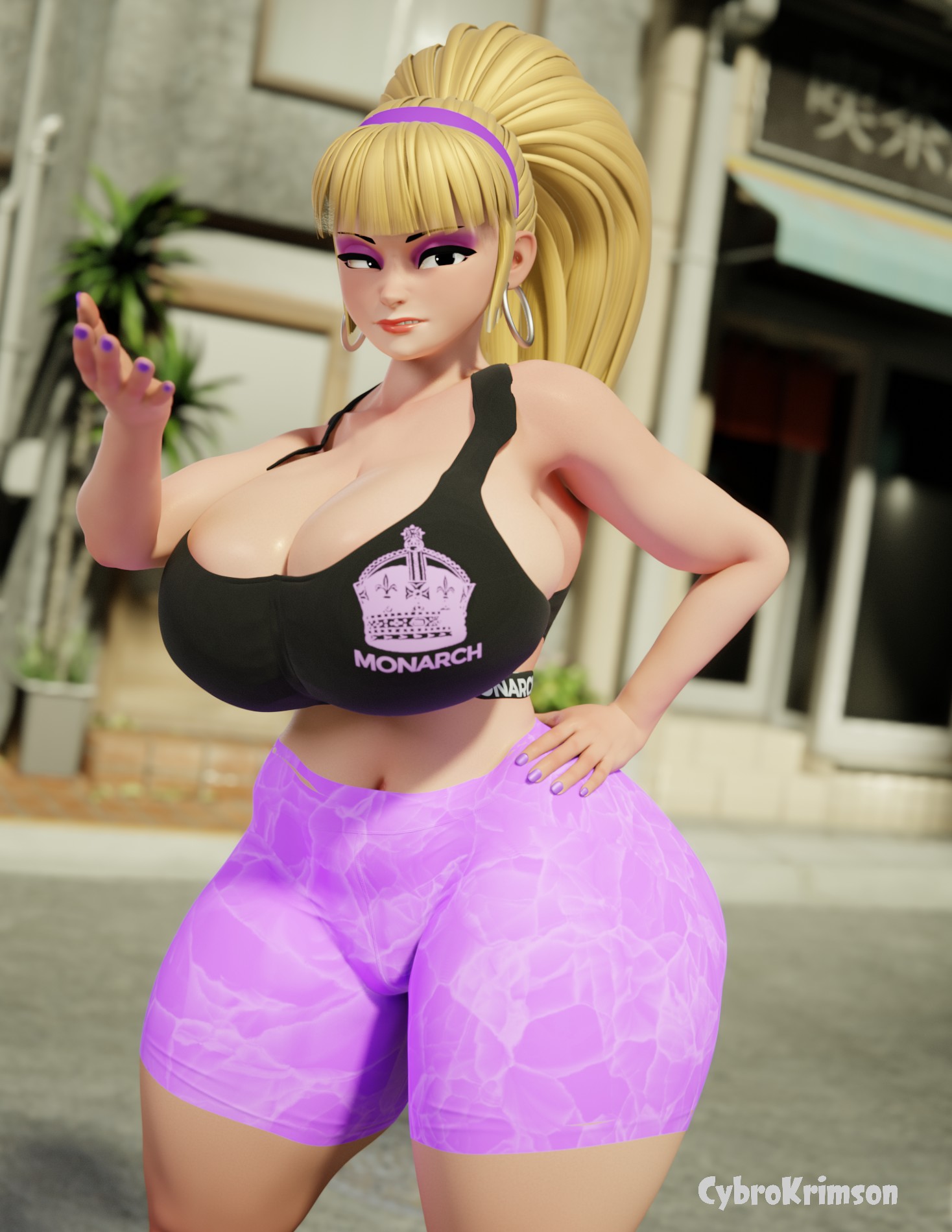 1girl, 3d, 3d (artwork), 3d model, aged up, ass, breasts, curvy, curvy figure, cybrokrimson, disney, female, gravity falls, hair, lips, looking at viewer, monarch, navel, outdoors, pacifica northwest, pacifica northwest (scrag boy), purple fingernails, purple shorts, rear end, shoes, solo, teased hair, thick, thick ass, thick butt, thick hips, thick legs, thick thighs, thighs