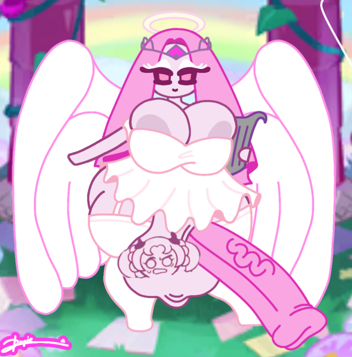 2026, big breasts, big thighs, breasts, cock vore, cookie run, cookie run kingdom, devsisters, doopie, doopkaboom (artist), equine penis, eternal sugar cookie, female, futa only, futa solo, futanari, hollyberry cookie, horsecock, huge breasts, intersex, penis, tagme, thick thighs, vore