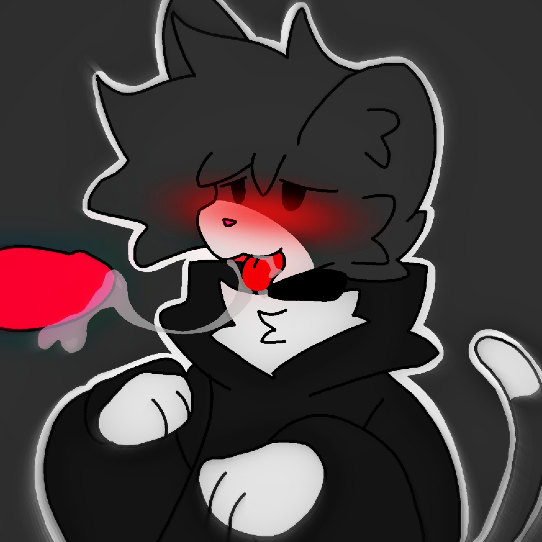 2boys, astro57, choker, feline, femboy, furry, gay, geometry dash, leonardo2104, luxxdv, male, oral, penis, precum, submissive, submissive male