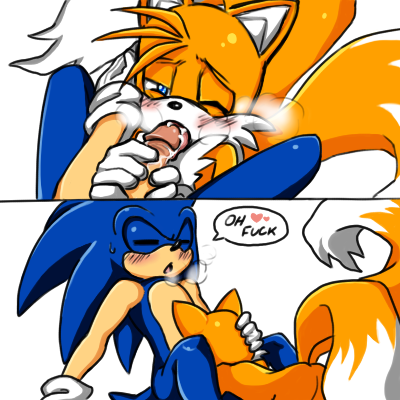 cum cum_in_mouth gay oral penis sonic_(series) sonic_the_hedgehog tails tailverknk